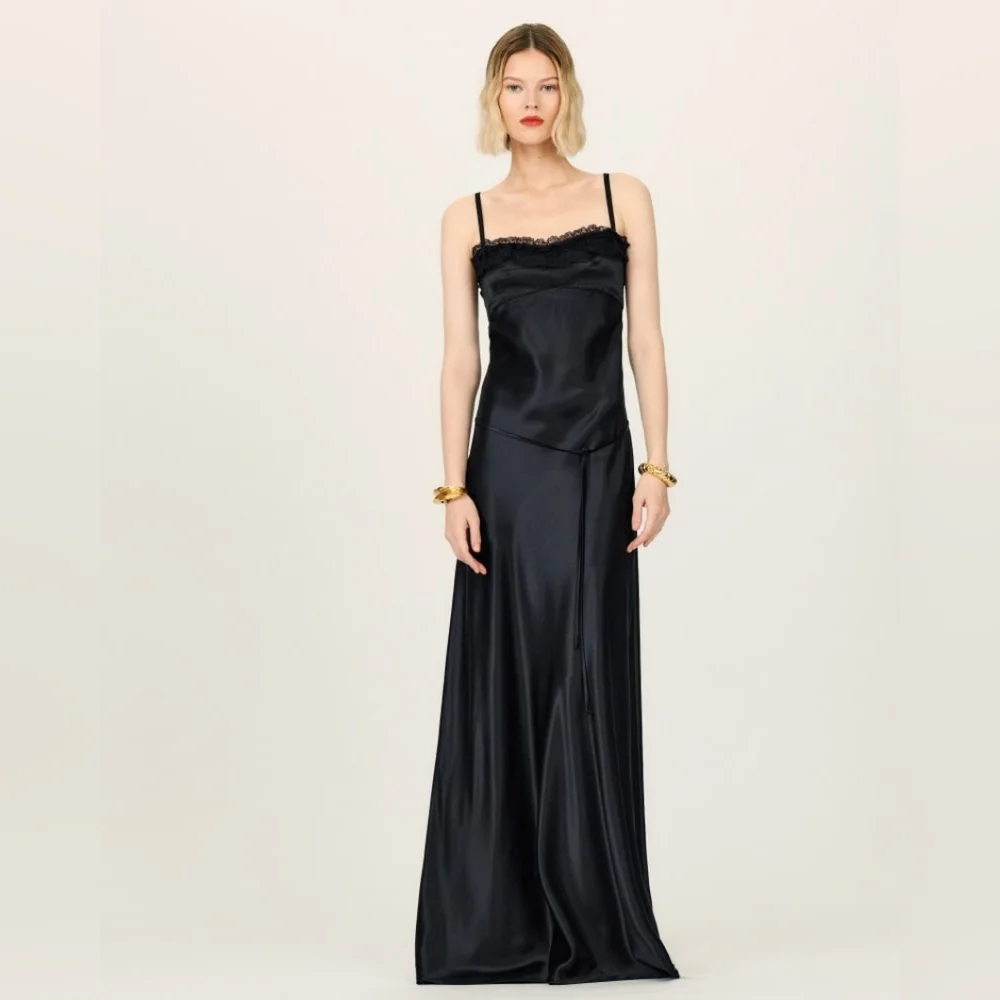 Reformation Nottingham Dress In Black - Picture 1 of 7